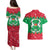 Christmas Burkina Faso Couples Matching Puletasi and Hawaiian Shirt Snowflake Horses and Coat of Arms - Wonder Print Shop