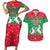Christmas Burkina Faso Couples Matching Short Sleeve Bodycon Dress and Hawaiian Shirt Snowflake Horses and Coat of Arms - Wonder Print Shop