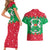 Christmas Burkina Faso Couples Matching Short Sleeve Bodycon Dress and Hawaiian Shirt Snowflake Horses and Coat of Arms - Wonder Print Shop