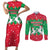 Christmas Burkina Faso Couples Matching Short Sleeve Bodycon Dress and Long Sleeve Button Shirt Snowflake Horses and Coat of Arms - Wonder Print Shop