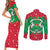 Christmas Burkina Faso Couples Matching Short Sleeve Bodycon Dress and Long Sleeve Button Shirt Snowflake Horses and Coat of Arms - Wonder Print Shop