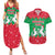 Christmas Burkina Faso Couples Matching Summer Maxi Dress and Hawaiian Shirt Snowflake Horses and Coat of Arms - Wonder Print Shop