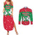 Christmas Burkina Faso Couples Matching Summer Maxi Dress and Long Sleeve Button Shirt Snowflake Horses and Coat of Arms - Wonder Print Shop