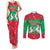 Christmas Burkina Faso Couples Matching Tank Maxi Dress and Long Sleeve Button Shirt Snowflake Horses and Coat of Arms - Wonder Print Shop