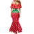 Christmas Burkina Faso Family Matching Mermaid Dress and Hawaiian Shirt Snowflake Horses and Coat of Arms - Wonder Print Shop