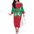 Christmas Burkina Faso Family Matching Off The Shoulder Long Sleeve Dress and Hawaiian Shirt Snowflake Horses and Coat of Arms - Wonder Print Shop