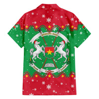 Christmas Burkina Faso Hawaiian Shirt Snowflake Horses and Coat of Arms - Wonder Print Shop