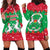 Christmas Burkina Faso Hoodie Dress Snowflake Horses and Coat of Arms - Wonder Print Shop