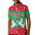 Christmas Burkina Faso Kid Polo Shirt Snowflake Horses and Coat of Arms - Wonder Print Shop