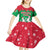 Christmas Burkina Faso Kid Short Sleeve Dress Snowflake Horses and Coat of Arms - Wonder Print Shop