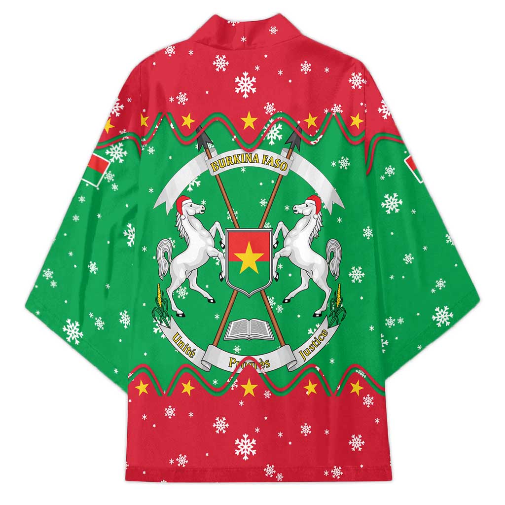 Christmas Burkina Faso Kimono Snowflake Horses and Coat of Arms - Wonder Print Shop