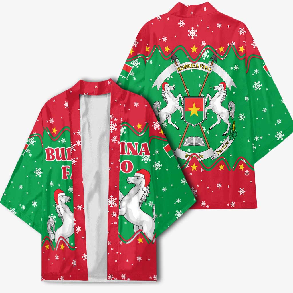 Christmas Burkina Faso Kimono Snowflake Horses and Coat of Arms - Wonder Print Shop