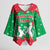 Christmas Burkina Faso Kimono Sleeve Blouse Snowflake Horses and Coat of Arms - Wonder Print Shop