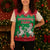 Christmas Burkina Faso Christmas Knitted V-Neck Vest Snowflake Horses and Coat of Arms - Wonder Print Shop