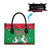 Christmas Burkina Faso Leather Bag Snowflake Horses and Coat of Arms - Wonder Print Shop