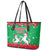 Christmas Burkina Faso Leather Tote Bag Snowflake Horses and Coat of Arms - Wonder Print Shop