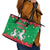 Christmas Burkina Faso Leather Tote Bag Snowflake Horses and Coat of Arms - Wonder Print Shop