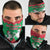 Christmas Burkina Faso Neck Gaiter Snowflake Horses and Coat of Arms - Wonder Print Shop