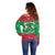 Christmas Burkina Faso Off Shoulder Sweater Snowflake Horses and Coat of Arms - Wonder Print Shop