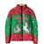 Christmas Burkina Faso Padded Jacket Snowflake Horses and Coat of Arms - Wonder Print Shop