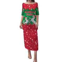 Christmas Burkina Faso Puletasi Snowflake Horses and Coat of Arms - Wonder Print Shop