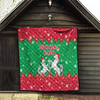 Christmas Burkina Faso Quilt Snowflake Horses and Coat of Arms - Wonder Print Shop