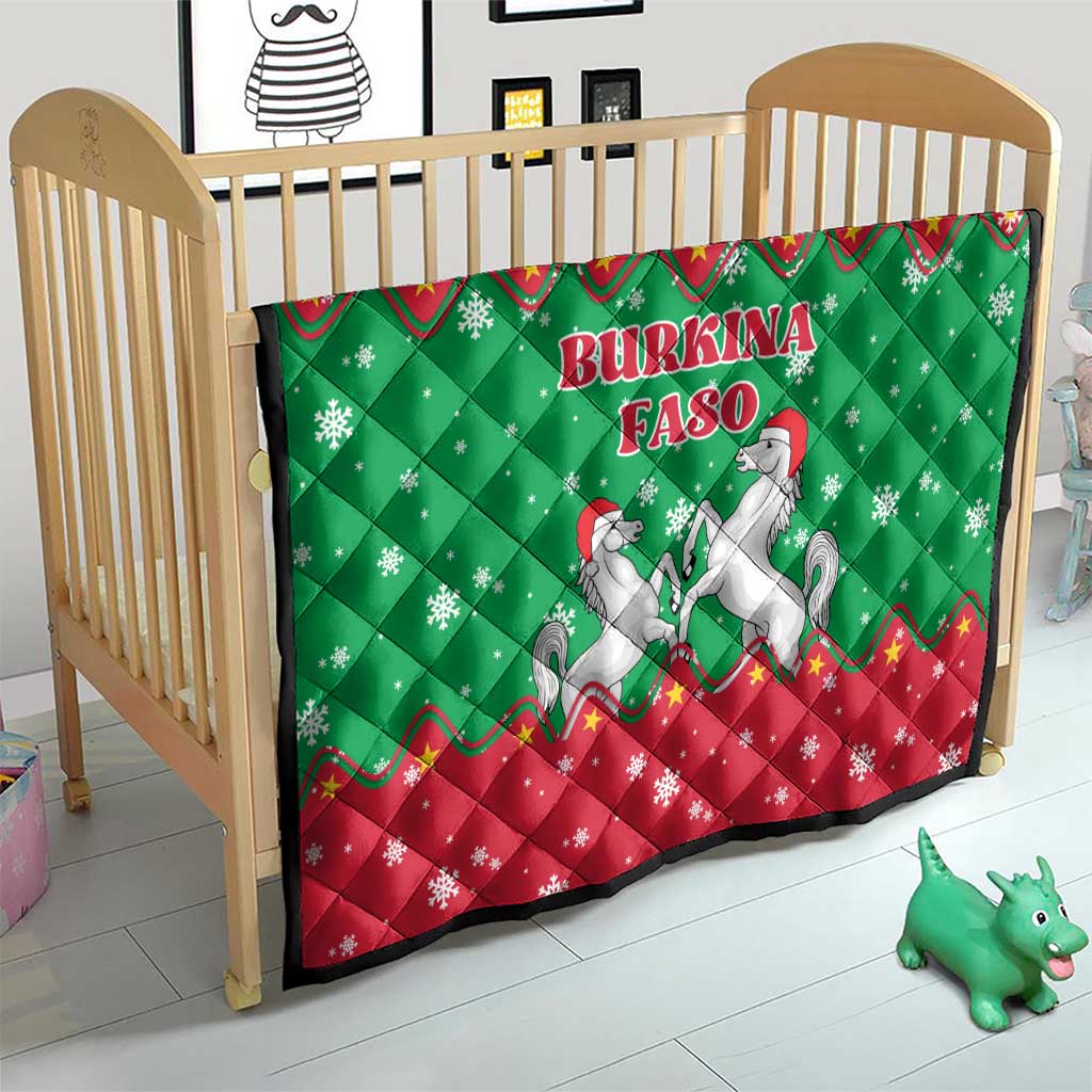 Christmas Burkina Faso Quilt Snowflake Horses and Coat of Arms - Wonder Print Shop