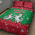 Christmas Burkina Faso Quilt Bed Set Snowflake Horses and Coat of Arms - Wonder Print Shop