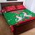 Christmas Burkina Faso Quilt Bed Set Snowflake Horses and Coat of Arms - Wonder Print Shop
