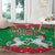 Christmas Burkina Faso Round Carpet Snowflake Horses and Coat of Arms - Wonder Print Shop