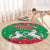 Christmas Burkina Faso Round Carpet Snowflake Horses and Coat of Arms - Wonder Print Shop