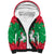 Christmas Burkina Faso Sherpa Hoodie Snowflake Horses and Coat of Arms - Wonder Print Shop