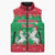 Christmas Burkina Faso Sleeveless Puffer Jacket Snowflake Horses and Coat of Arms - Wonder Print Shop