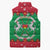 Christmas Burkina Faso Sleeveless Puffer Jacket Snowflake Horses and Coat of Arms - Wonder Print Shop
