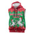 Christmas Burkina Faso Sleeveless Zip Hoodie Snowflake Horses and Coat of Arms - Wonder Print Shop