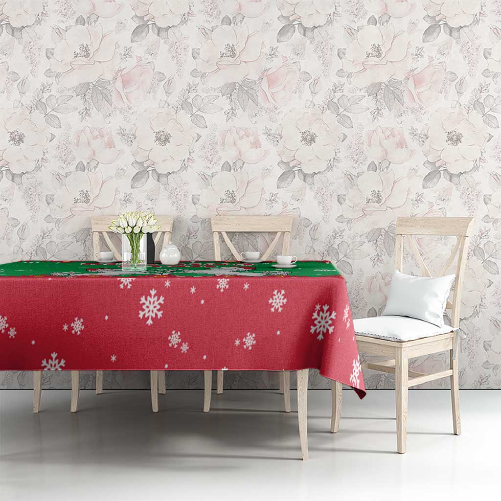 Christmas Burkina Faso Tablecloth Snowflake Horses and Coat of Arms - Wonder Print Shop