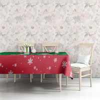 Christmas Burkina Faso Tablecloth Snowflake Horses and Coat of Arms - Wonder Print Shop