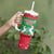 Christmas Burkina Faso Tumbler With Handle Snowflake Horses and Coat of Arms - Wonder Print Shop