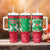 Christmas Burkina Faso Tumbler With Handle Snowflake Horses and Coat of Arms - Wonder Print Shop