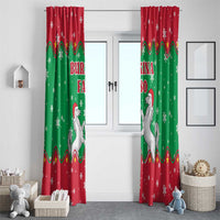 Christmas Burkina Faso Window Curtain Snowflake Horses and Coat of Arms - Wonder Print Shop