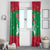 Christmas Burkina Faso Window Curtain Snowflake Horses and Coat of Arms - Wonder Print Shop