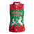 Christmas Burkina Faso Women Sleeveless Polo Shirt Snowflake Horses and Coat of Arms - Wonder Print Shop