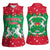 Christmas Burkina Faso Women Sleeveless Polo Shirt Snowflake Horses and Coat of Arms - Wonder Print Shop