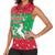 Christmas Burkina Faso Women Sleeveless Polo Shirt Snowflake Horses and Coat of Arms - Wonder Print Shop