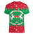 Christmas Burkina Faso Women V-Neck T-Shirt Snowflake Horses and Coat of Arms - Wonder Print Shop