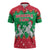 Christmas Burkina Faso Zipper Polo Shirt Snowflake Horses and Coat of Arms - Wonder Print Shop