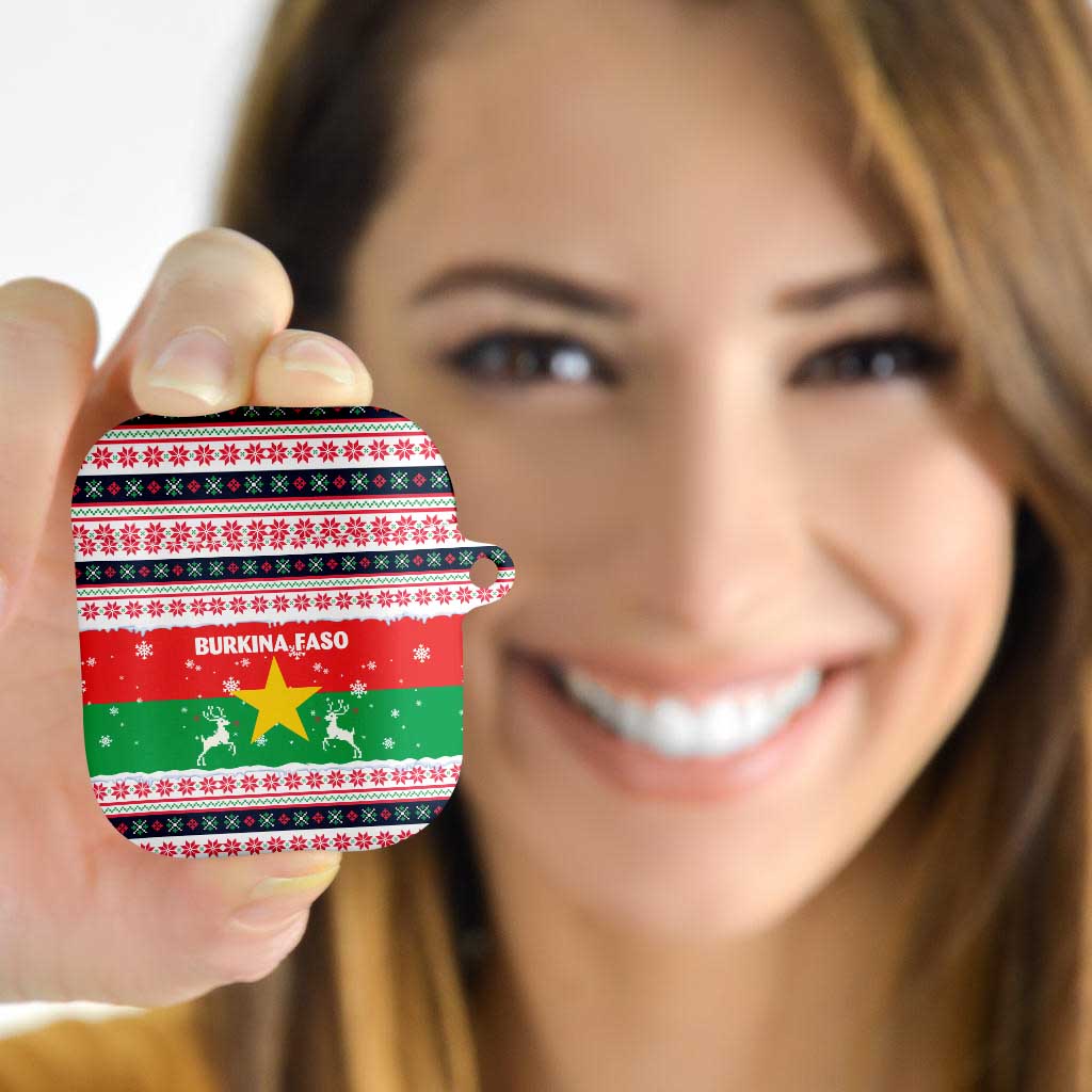 Christmas Burkina Faso AirPods Case Reindeer Star Design - Wonder Print Shop
