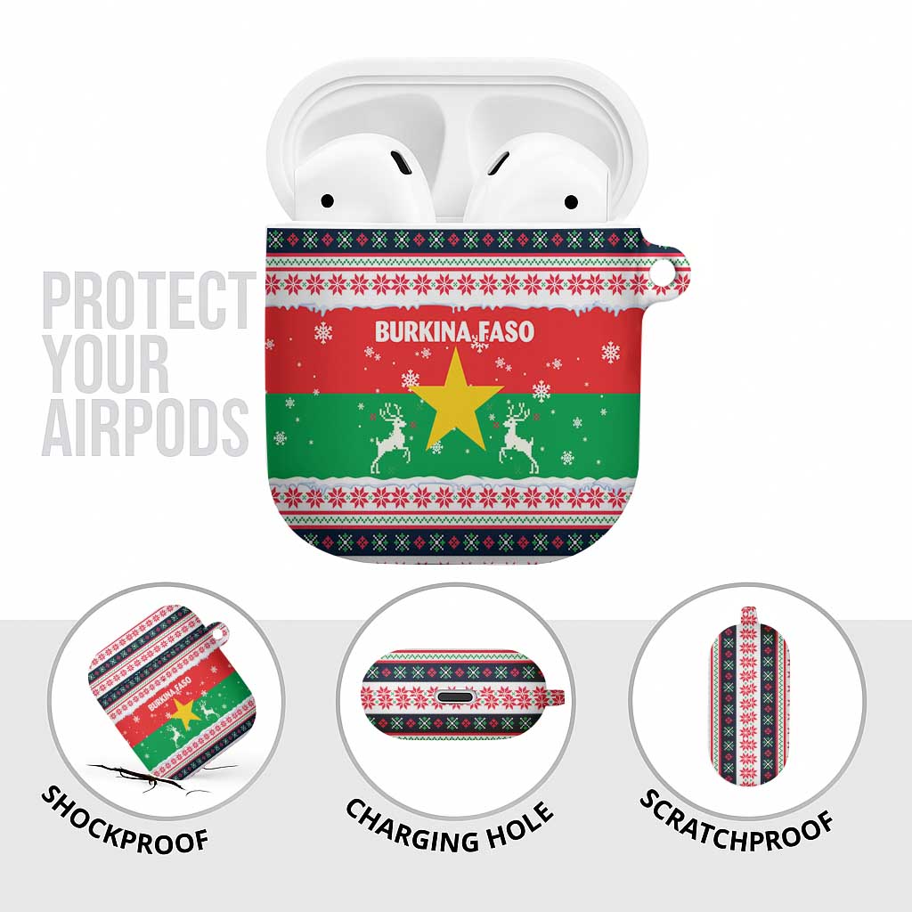 Christmas Burkina Faso AirPods Case Reindeer Star Design - Wonder Print Shop