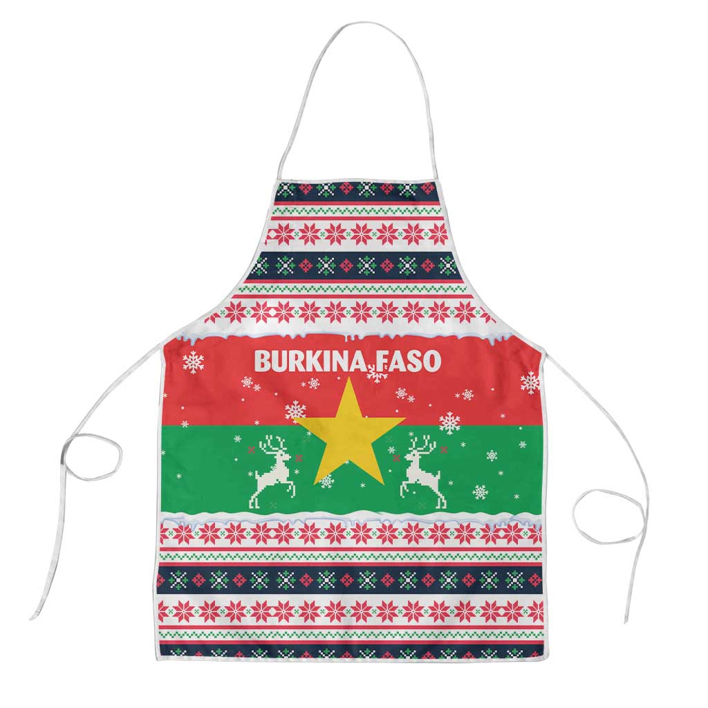 Christmas Burkina Faso Apron Reindeer Star Design - Wonder Print Shop