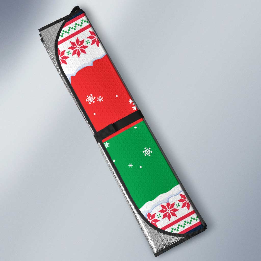 Christmas Burkina Faso Auto Sun Shade Reindeer Star Design - Wonder Print Shop